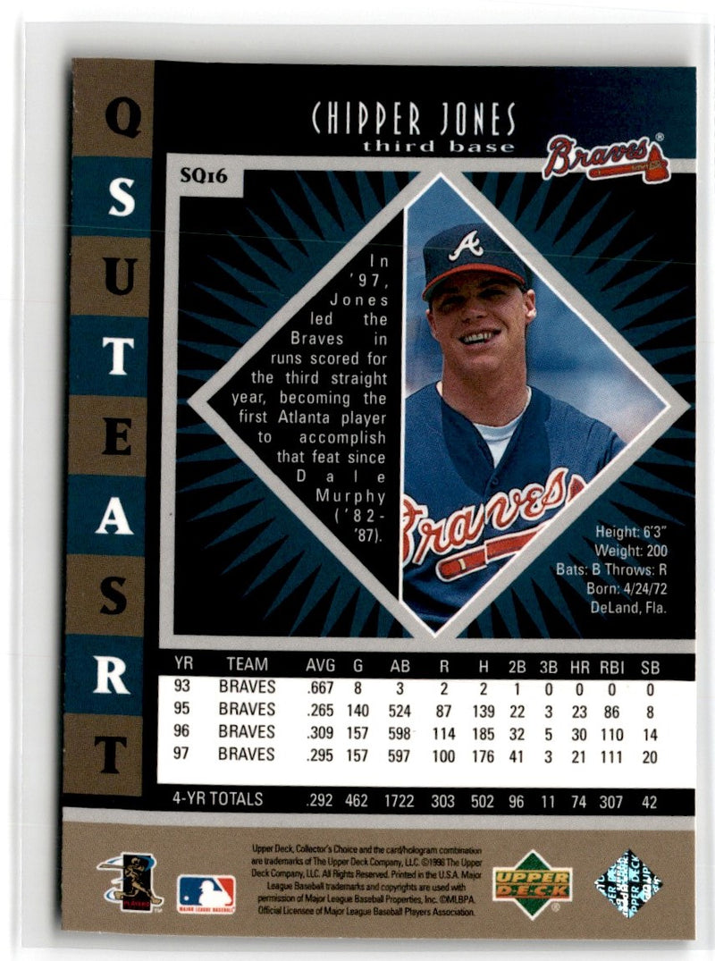 1998 Collector's Choice StarQuest Single Chipper Jones