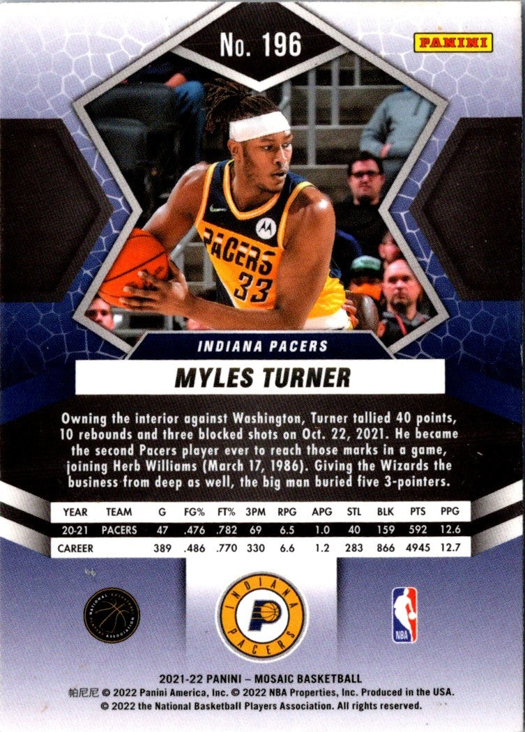 2022 Panini NBA Sticker & Card Collection (European Edition) Myles Turner