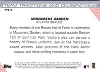 2020 Topps Opening Day Team Traditions and Celebrations Monument Garden #TTC-9