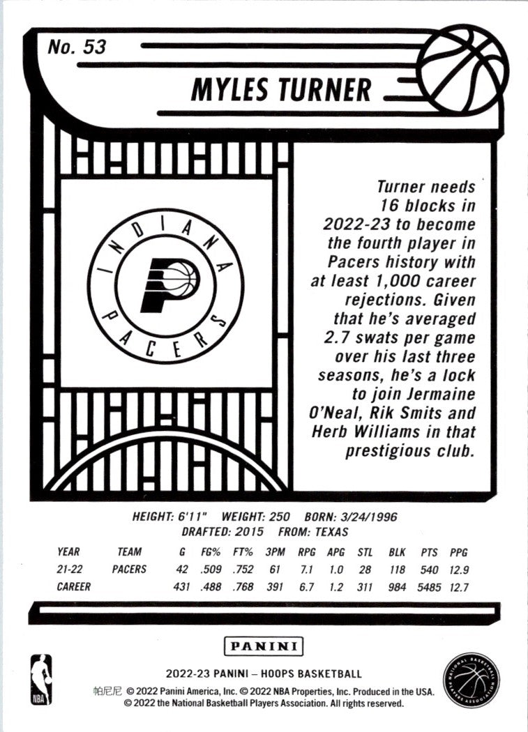 2022 Hoops Myles Turner