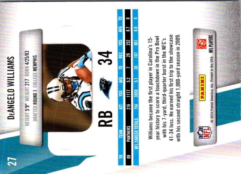 2010 Panini Prestige Xtra Points Gold DeAngelo Williams