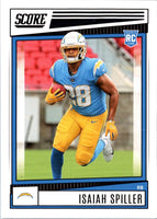 2022 Score Isaiah Spiller #331 Rookie
