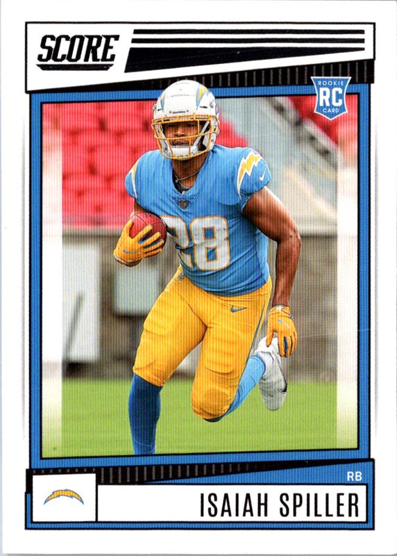 2022 Score Isaiah Spiller #331 Rookie