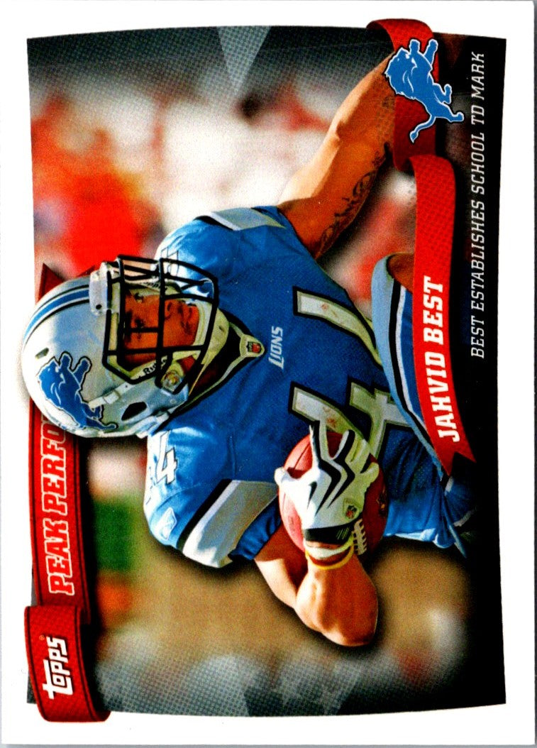 2010 Topps Peak Performance Jahvid Best