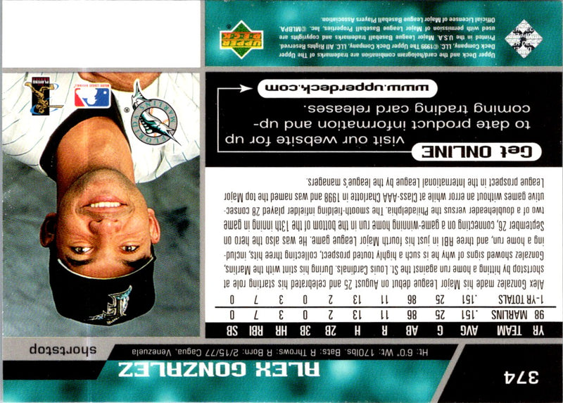 1999 Upper Deck Alex Gonzalez