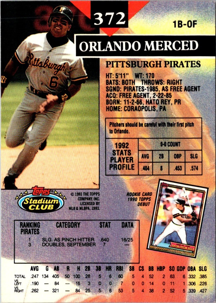 1993 Stadium Club Orlando Merced