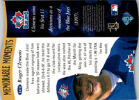1997 Collector's Choice Memorable Moments Roger Clemens #8
