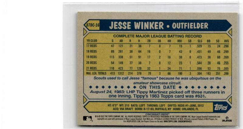 2022 Topps Chrome Platinum Anniversary Gold Prism Refractor Jesse Winker