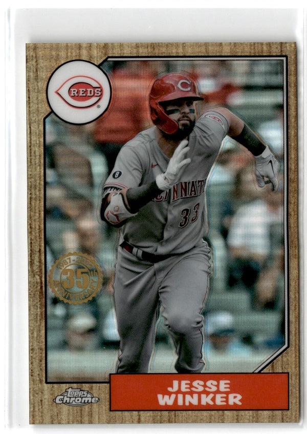 2022 Topps Chrome Platinum Anniversary Gold Prism Refractor Jesse Winker #373