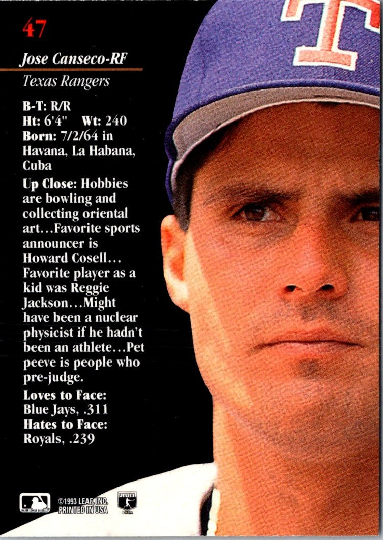 1993 Studio Jose Canseco