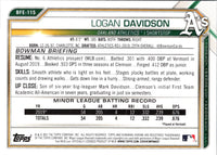 2021 Bowman 1st Edition Logan Davidson #BFE-115