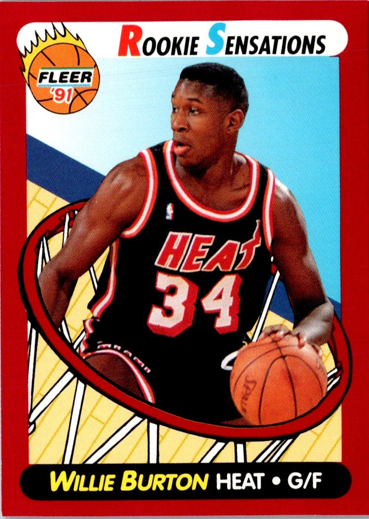 1991 Fleer Rookie Sensations Willie Burton