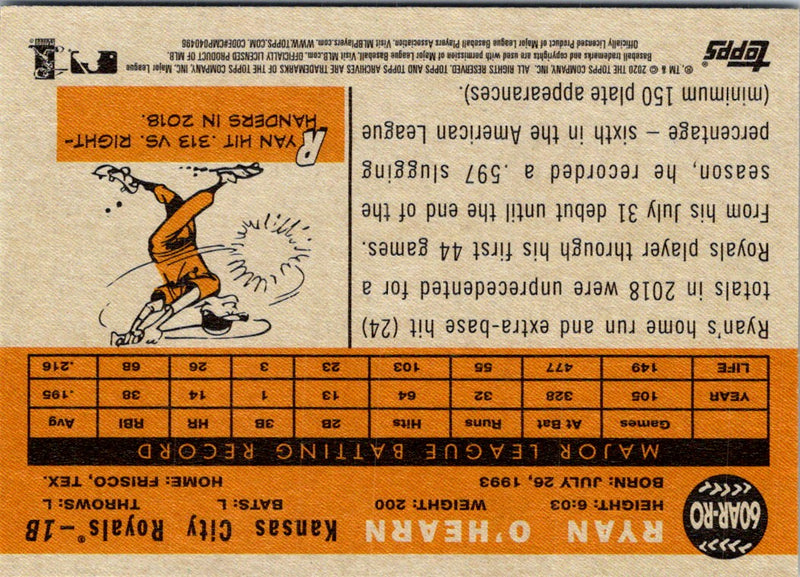 2020 Topps Archives 1960 All-Star Rookies Ryan O'Hearn