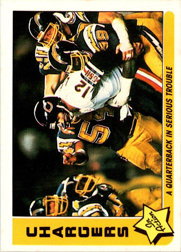 1985 Fleer Team Action A Quarterback in Serious Trouble (1985 Schedule)