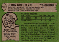 1978 Topps Jerry Golsteyn #432 Rookie