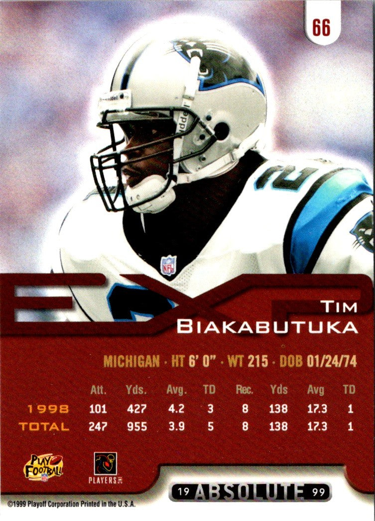 1999 Playoff Absolute EXP Tim Biakabutuka