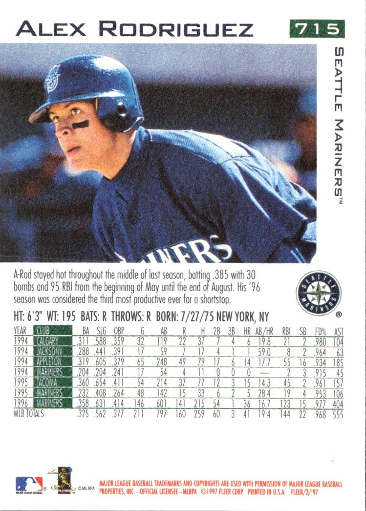 1997 Fleer Alex Rodriguez