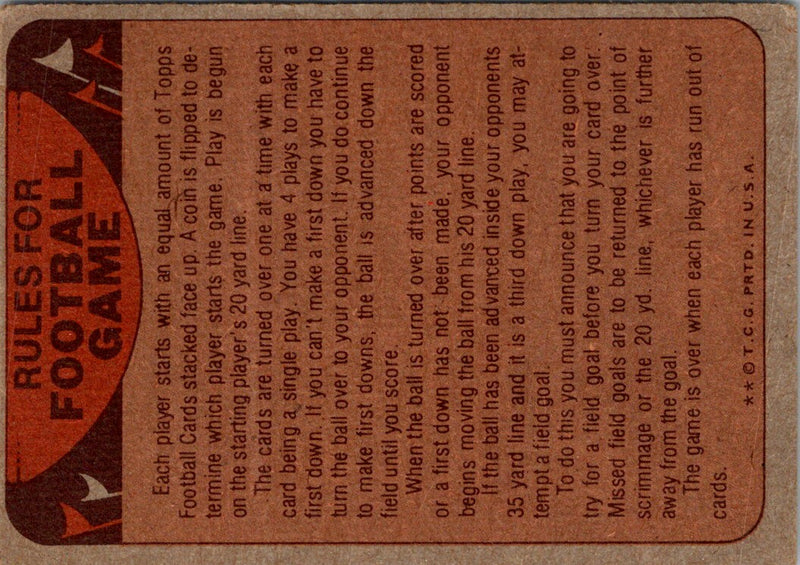 1974 Topps Team Checklists Checklist Cleveland Browns