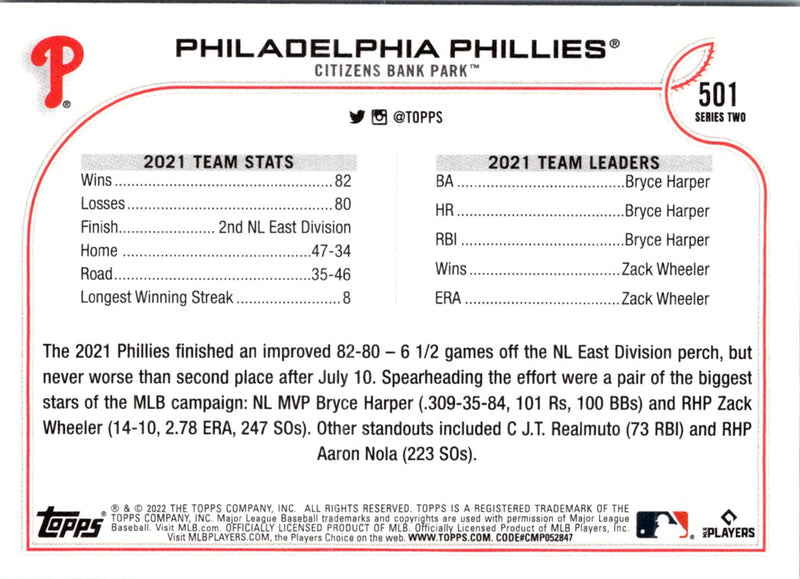 2022 Topps Philadelphia Phillies