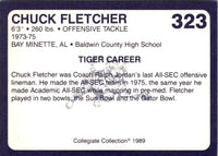 1989 Collegiate Collection Auburn Coke 580 Chuck Fletcher #323