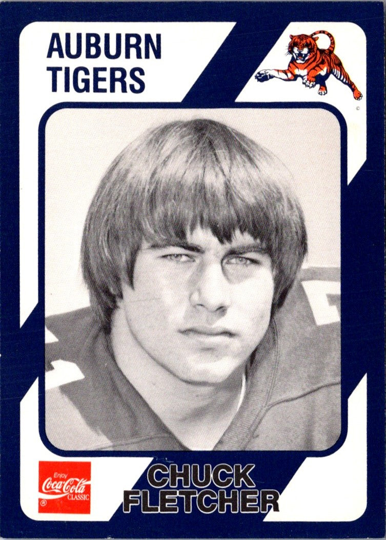 1989 Collegiate Collection Auburn Coke 580 Chuck Fletcher