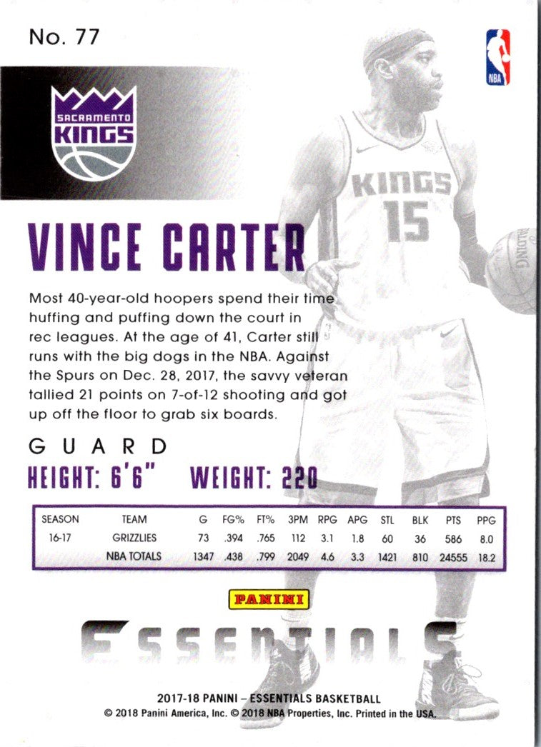 2018 Panini Impeccable Gold Vince Carter