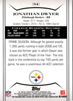 2010 Topps Prime Retail Jonathan Dwyer #54 Rookie