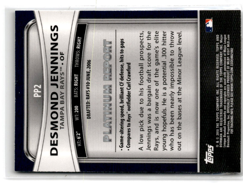 2010 Bowman Platinum Prospects Desmond Jennings