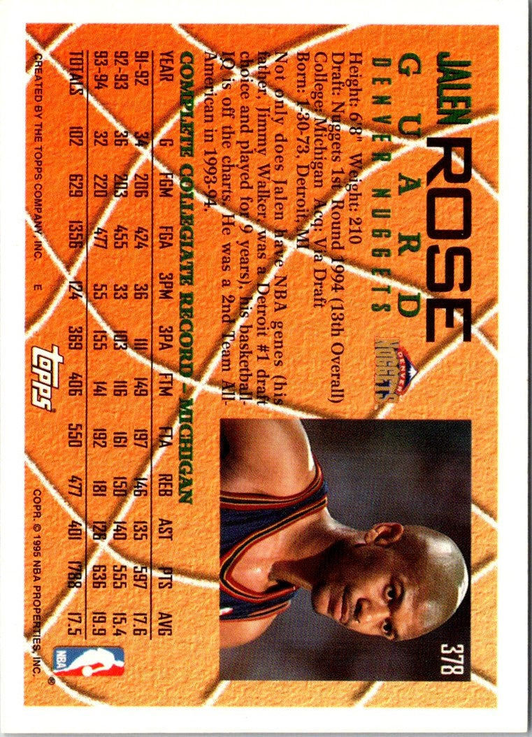 1994 Topps Jalen Rose