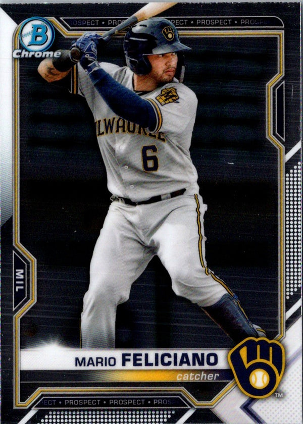 2021 Bowman Chrome Prospects Mario Feliciano #BCP-133