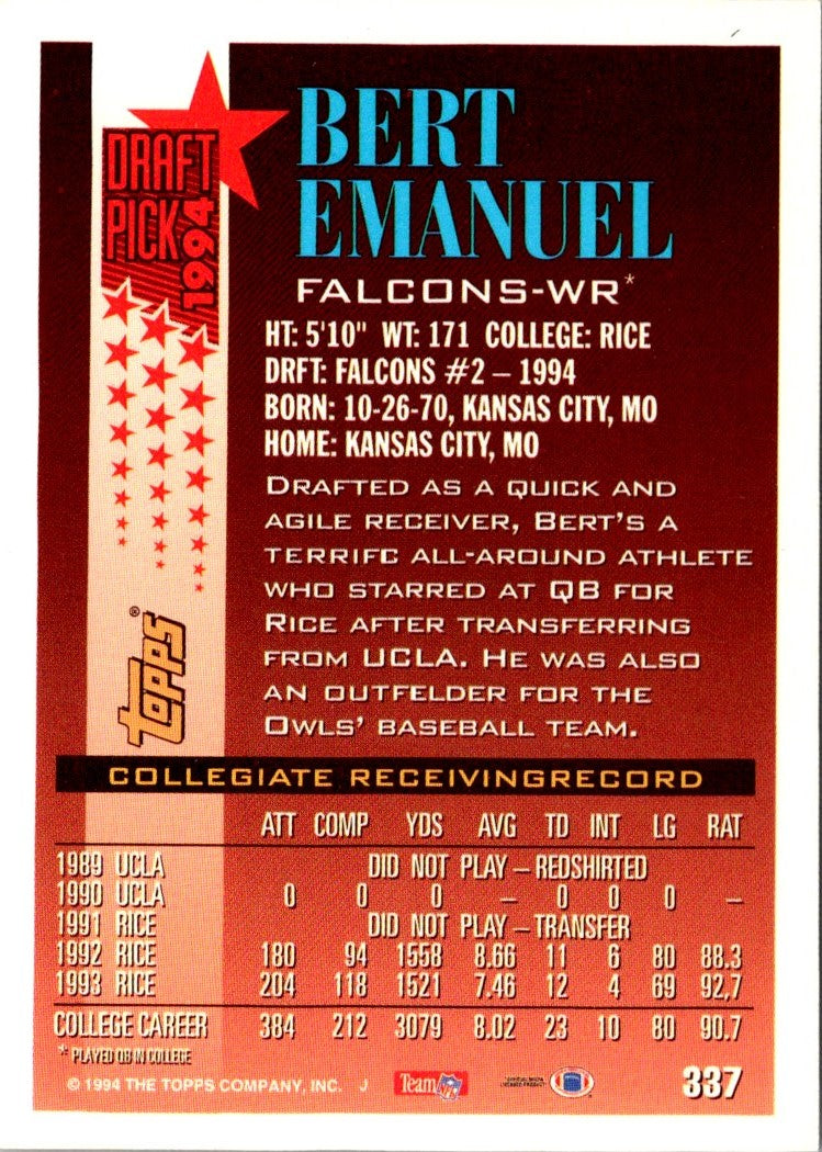 1994 Topps Bert Emanuel