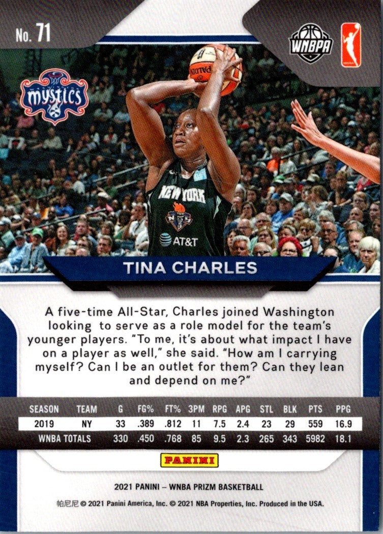 2021 Panini Prizm WNBA Tina Charles