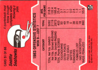 1984 Fleer Team Action Stickers Seattle Seahawks Helmet #NNO
