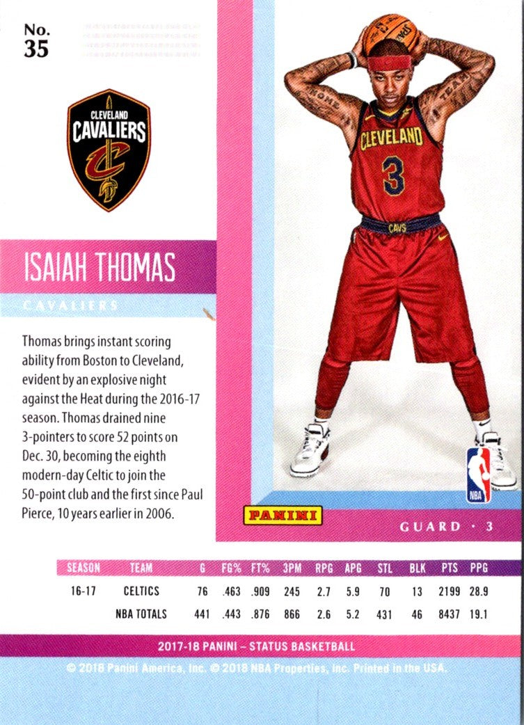 2018 Panini Isaiah Thomas