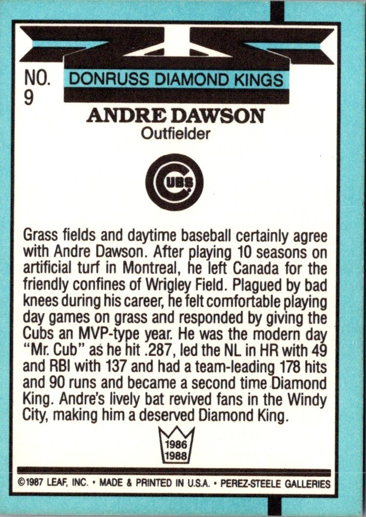 1988 Donruss Super Diamond Kings Andre Dawson