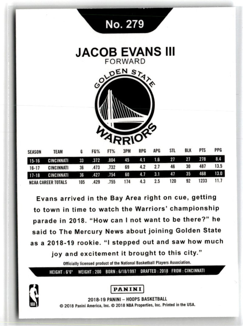 2018 Hoops Blue Jacob Evans III