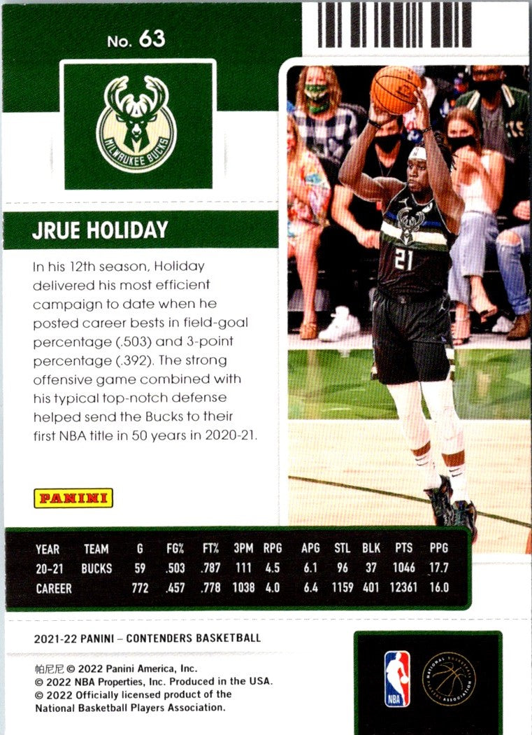 2022 Panini Revolution Jrue Holiday