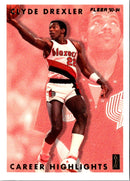 1993 Fleer Clyde Drexler Career Highlights Clyde Drexler