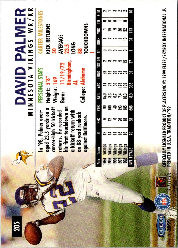 1999 Fleer Tradition David Palmer