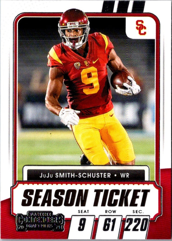 2021 Panini Contenders Draft Picks Game Ticket Red JuJu Smith-Schuster #90