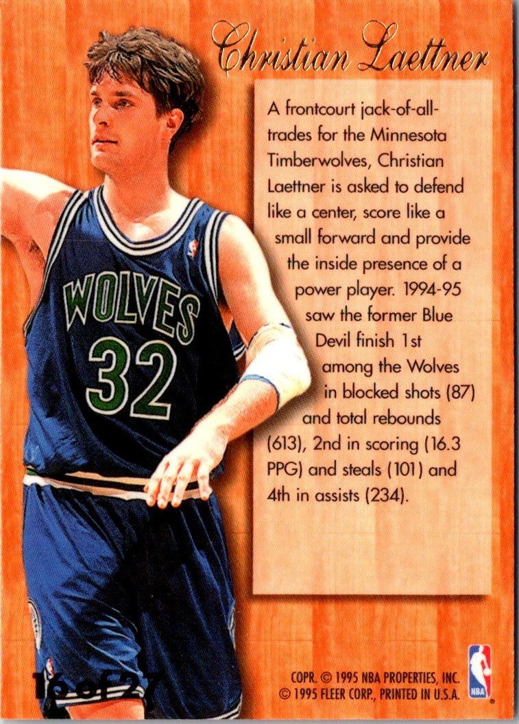 1995 Fleer Flair Hardwood Leader Christian Laettner