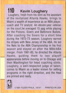 1991 Fleer Kevin Loughery