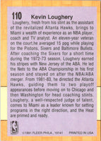 1991 Fleer Kevin Loughery #110