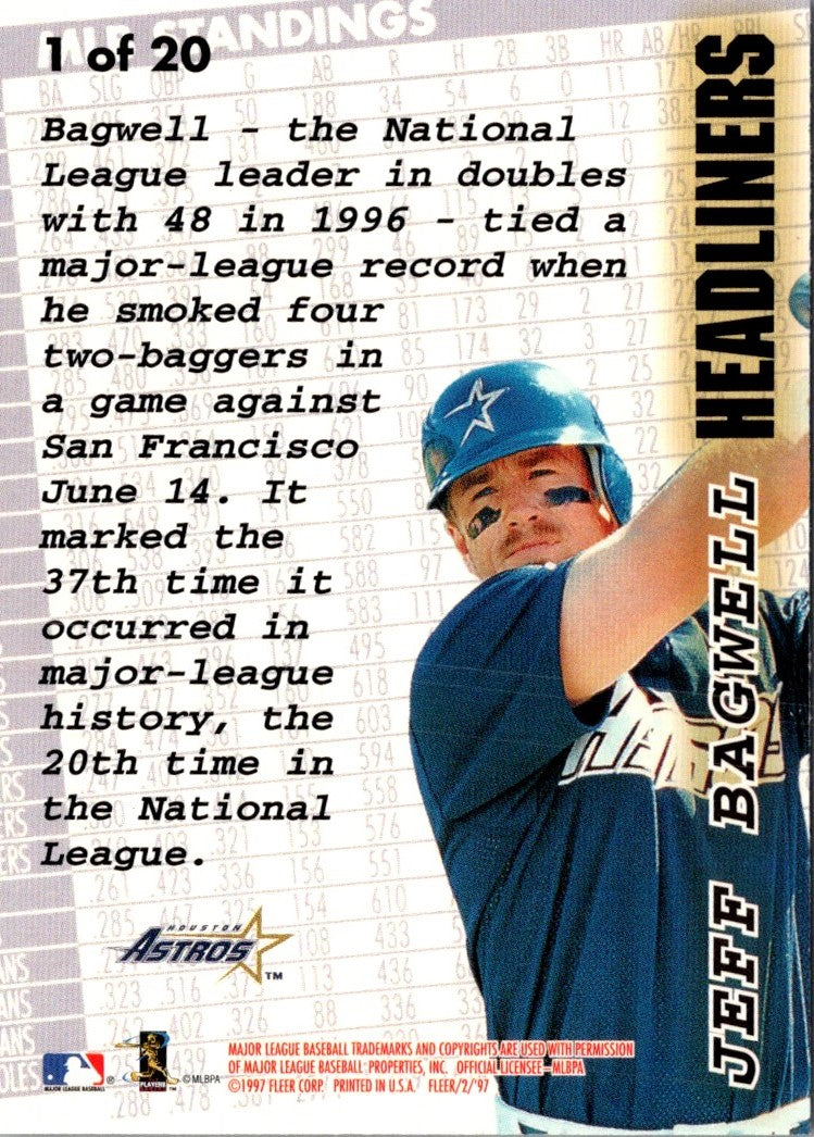 1997 Fleer Headliners Jeff Bagwell