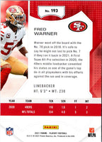 2021 Panini Playoff Red Zone Fred Warner #193