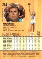 1991 Fleer Mike Gminski #254
