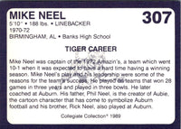 1989 Collegiate Collection Auburn Coke 580 Mike Neel #307