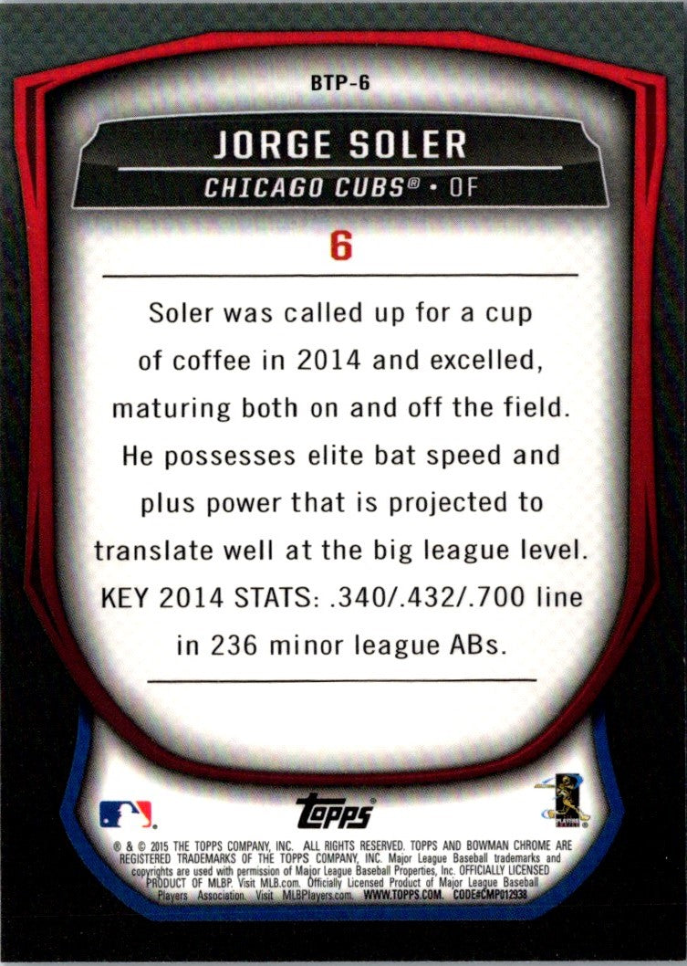 2015 Bowman Scouts Top 100 Jorge Soler