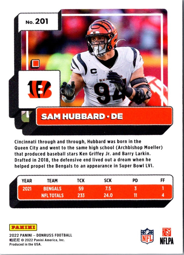 2022 Donruss Red Press Proof Sam Hubbard