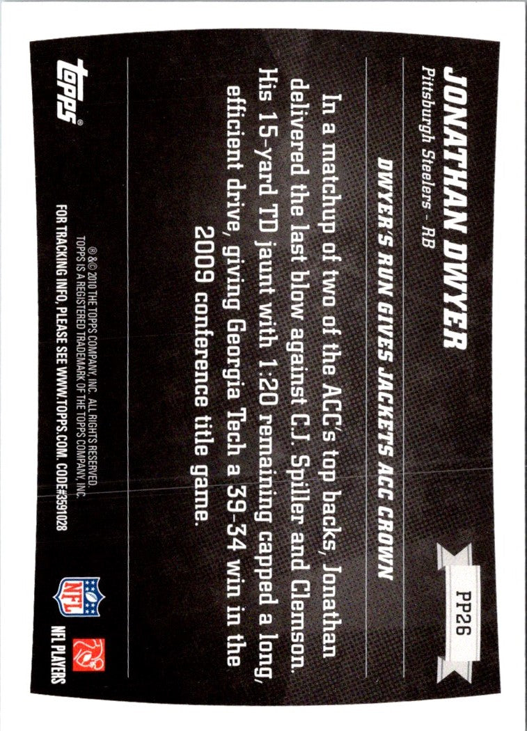 2010 Topps Peak Performance Jonathan Dwyer